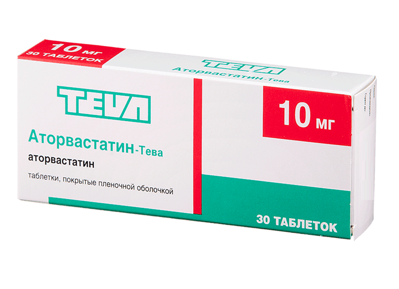 аторвастатин-тева таб ппо 10мг 30