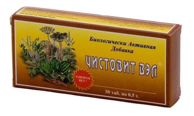 чистовит вэл, тбл 500мг 30
