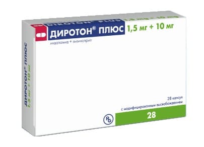 диротон плюс капсул с модиф высвоб 1,5мг плюс 10мг N28