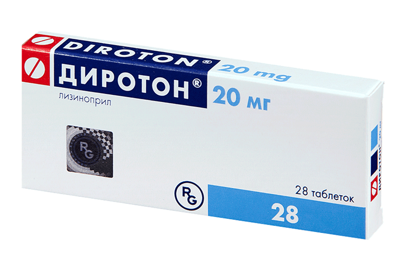 диротон 20 мг 28 табл