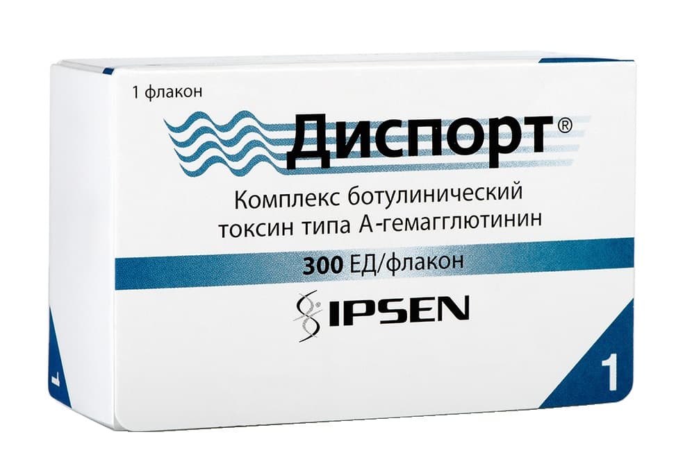 диспорт лиофилизат для приготовления раствора для инъекций 300 ед 1 фл