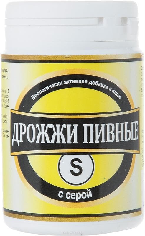 дрожжи пивные с серой 100 таб