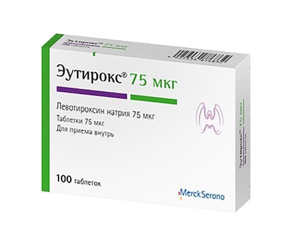 эутирокс таб 75мкг N100