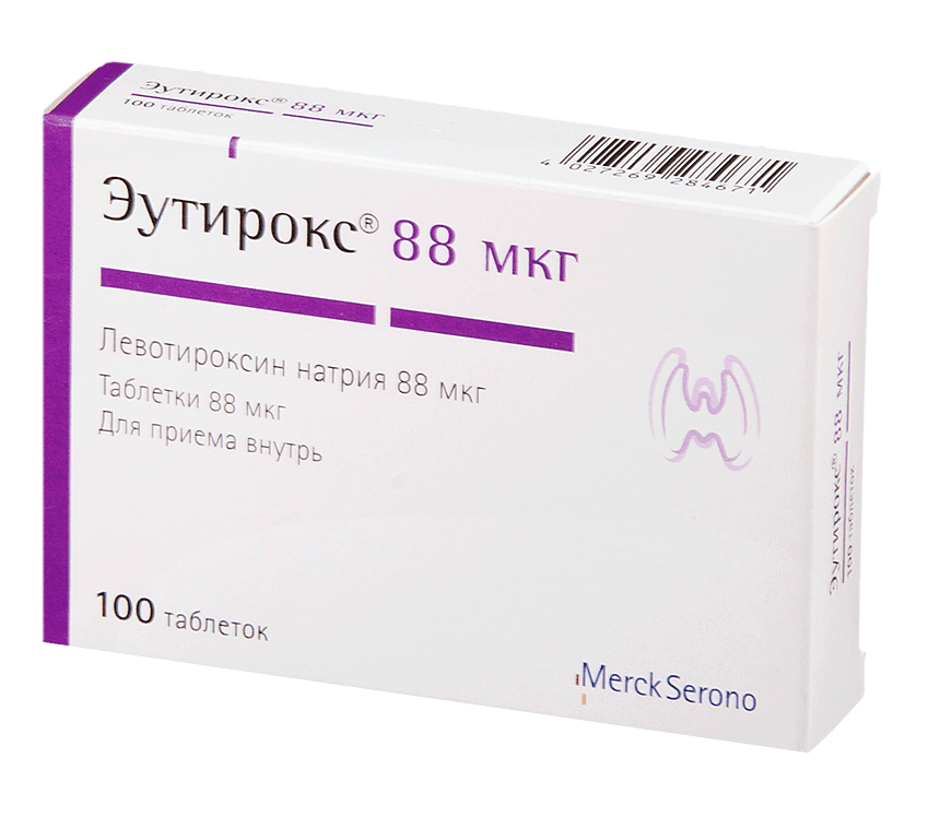 эутирокс таб 88мкг N100