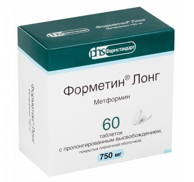 форметин лонг 750 мг 60 табл