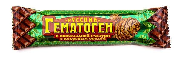 гематоген русский плитка 40г кедровый орех в шоколаде