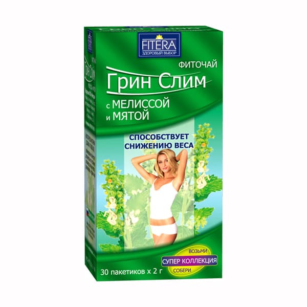 фиточай грин слим 30 мята и мелисса