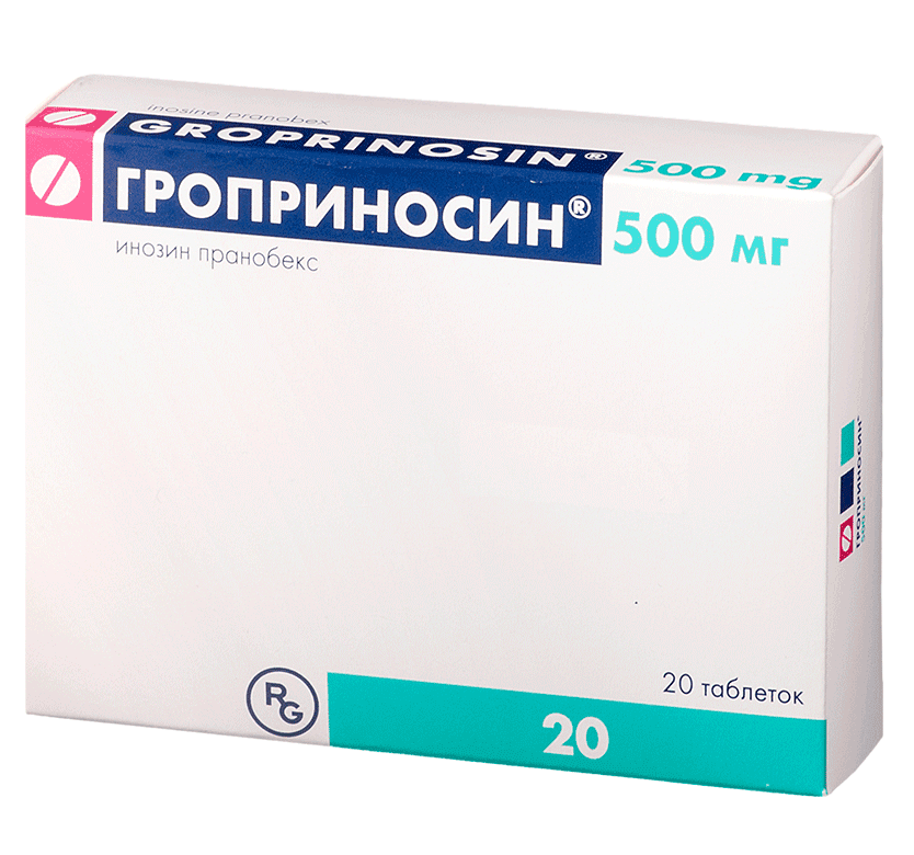 гроприносин таб 500мг N20