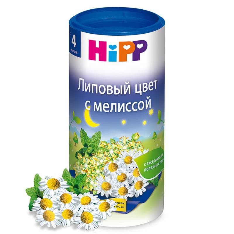 хипп чай мелисса и липа с 4 мес 200 г