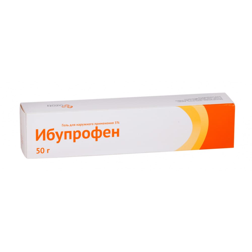 ибупрофен-озон гель для наруж примен 5% туб 50г
