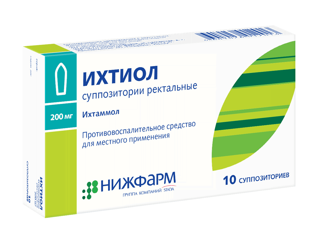 ихтиол супп рект 200мг 10
