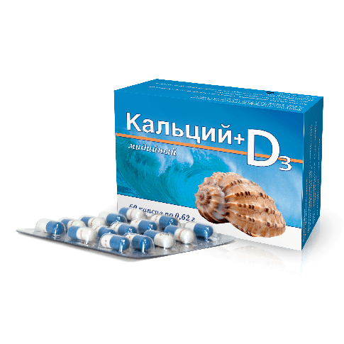 кальций мидийный плюс д3 60 капс