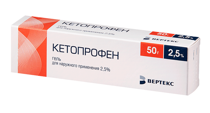 кетопрофен-вертекс гель для наружн примен 2,5% 50г
