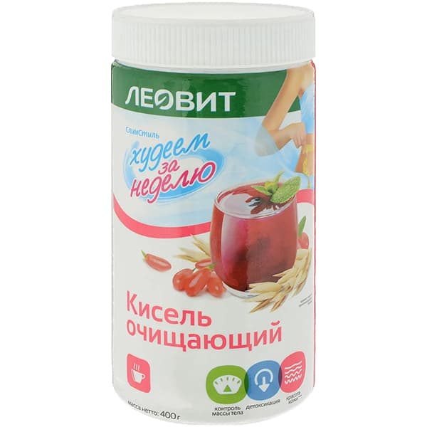 леовит кисель диетический банка 400г очищающий