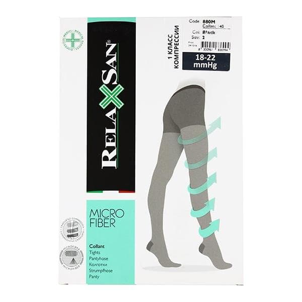 релаксан collant microfiber колготки 1 кл компрес антиварик р 2 арт 880м 140den черн calze gt s r l 