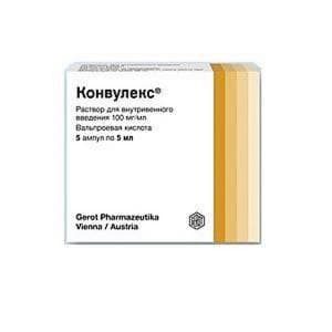 конвулекс р-р для в/в введ 100мг/мл амп 5мл 5 g l pharma