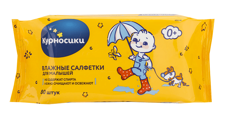 курносики салфетки влажные детские 80 шт 40016