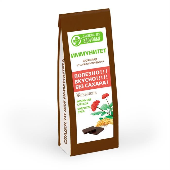 лакомства для здоровья шоколад женьшень 100 г