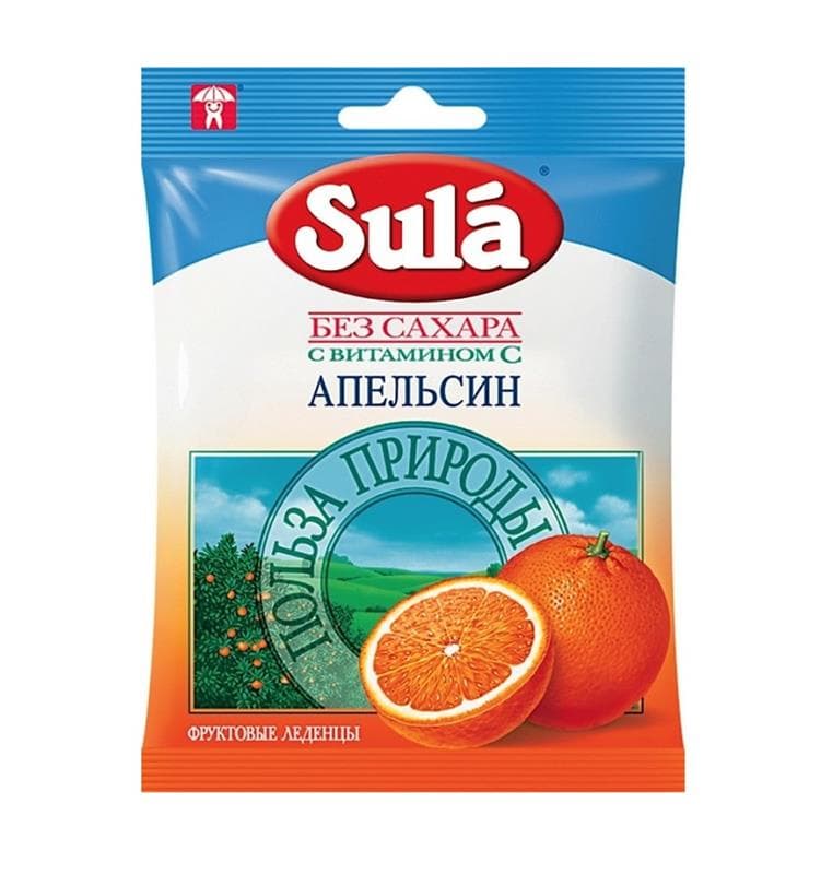 зула леденцы б/сах 60г апельсин