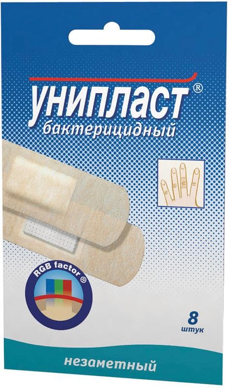 пластырь унипласт 1,9смx7,2см 8 незаметный