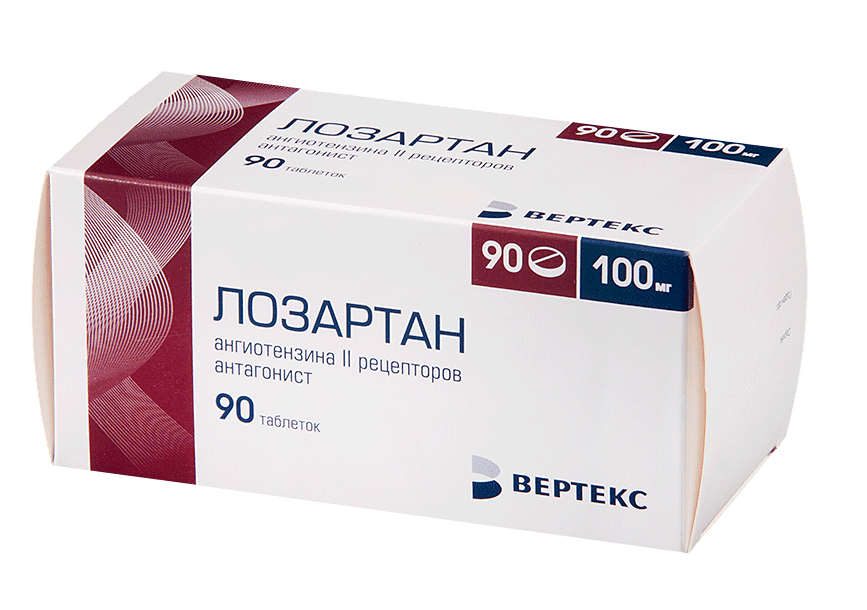 лозартан-вертекс таб ппо 100мг N90