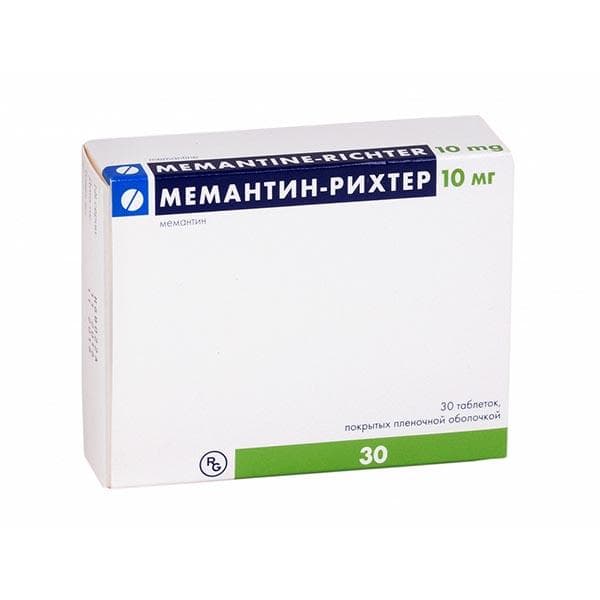 мемантин-рихтер таб ппо 10мг N30
