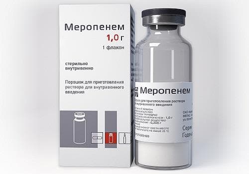 меропенем порошок в/в 1 г 1 фл 