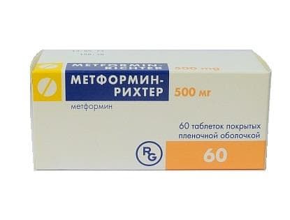 метформин-рихтер таб ппо 500мг N60