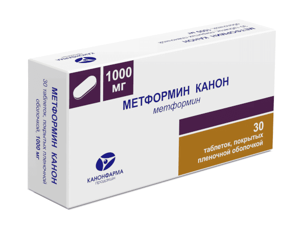 метформин-канон таб ппо 1000мг N30