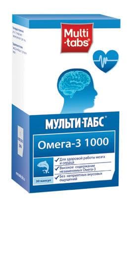 мульти-табс омега-3 1000 30 капс