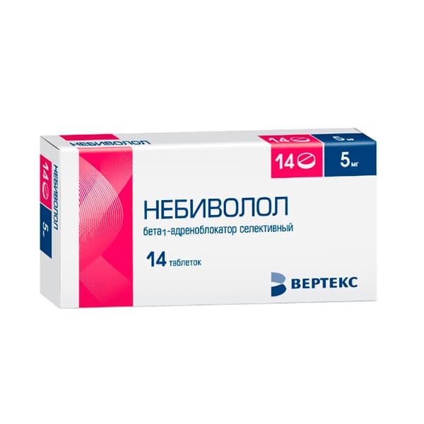 небиволол-вертекс таб 5мг N14
