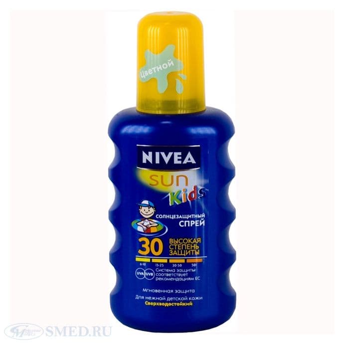 нивея сан кидс спрей солнцезащитный spf30 200 мл (85403)