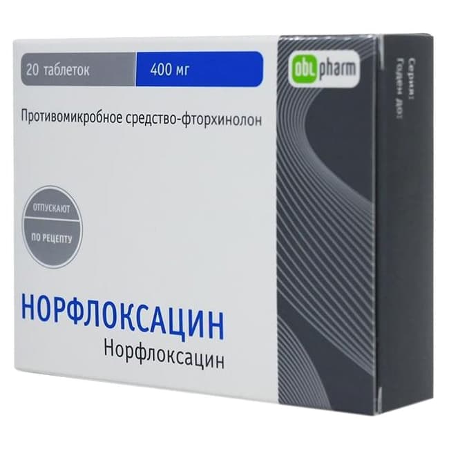 норфлоксацин 400 мг 20 табл оболенское