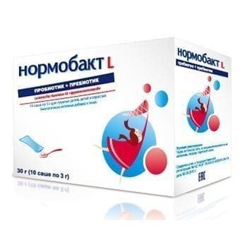нормобакт - l порошок саше 3г 10 для детей с 1 мес
