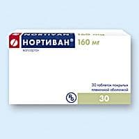 нортиван 160 мг 30 табл