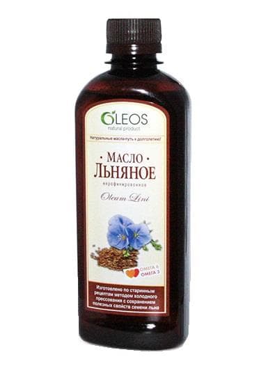 олеос масло пищевое льняное нерафинированное 350 мл