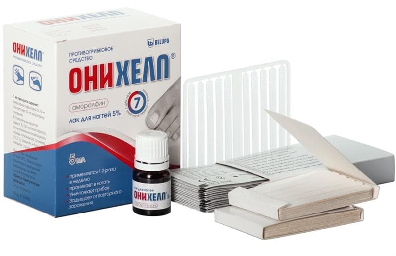 онихелп лак для ногтей 5% фл 5мл