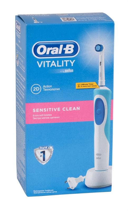 орал-би зубная щетка электрическая vitality сенситив d12 513