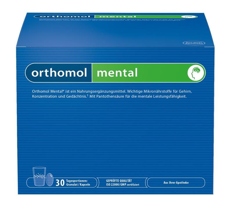 Orthomol ментал порошок и капсулы 30 дней