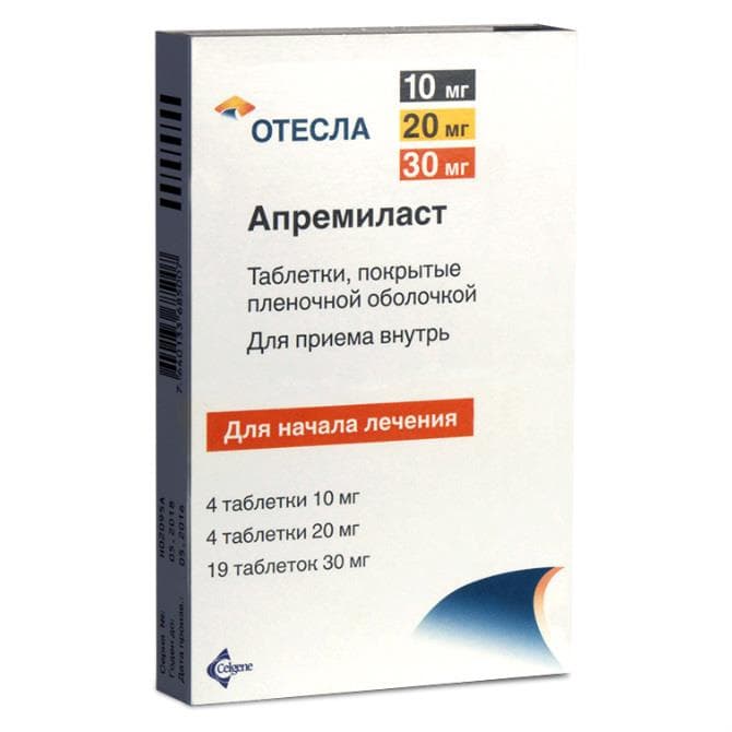 отесла таб ппо 10мг плюс 20мг 8 плюс 30мг 19 celgene international s a r l 