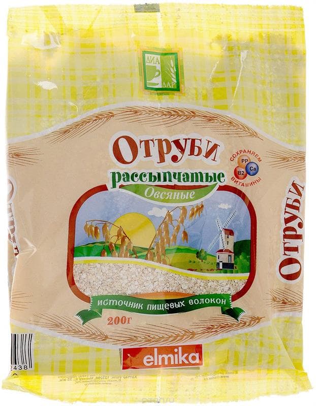 отруби сибирские диетические овсяные 200г