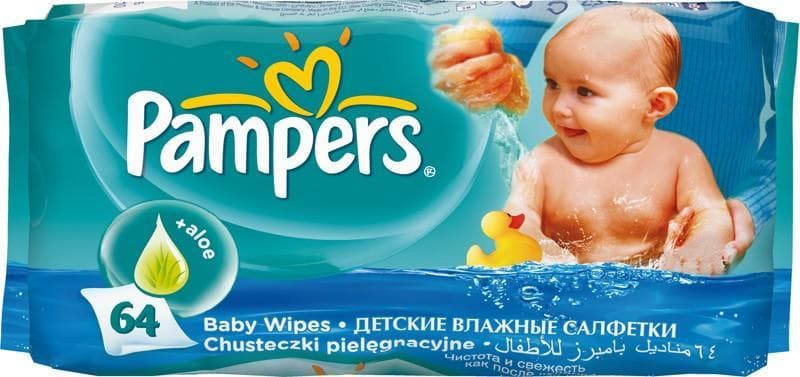 памперс fresh clean салфетки влаж 64шт