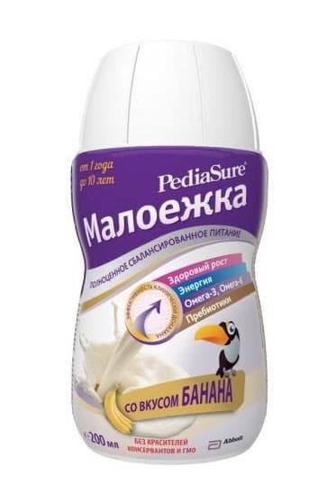 педиашур малоежка детское питание 200мл 1-10 лет банан