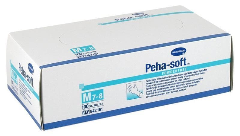 перчатки peha-soft р m 1 н/стер латекс пар