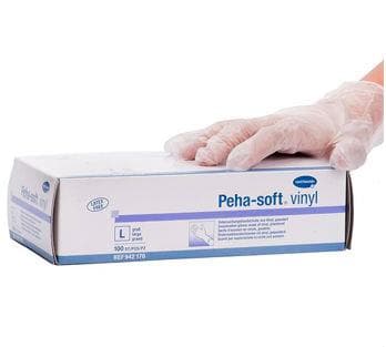 перчатки peha-soft р l 50 н/стер винил н/опудр пар