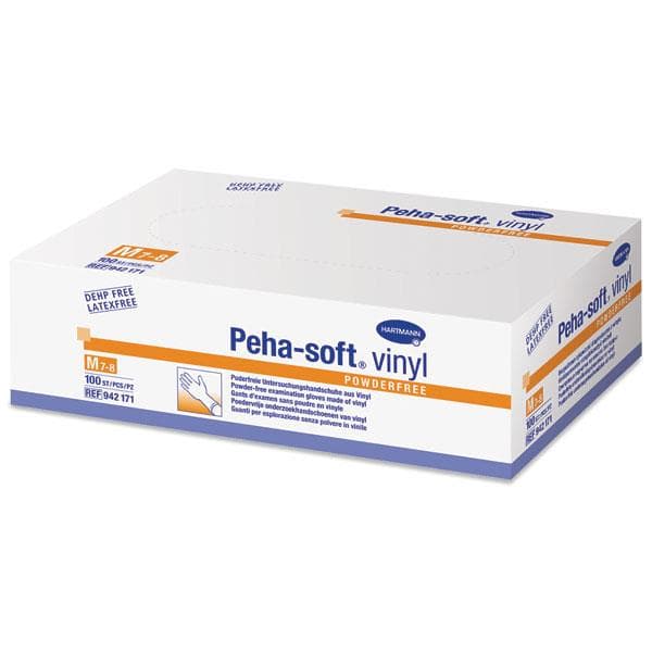 перчатки peha-soft р m 100 н/стер винил