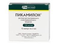 пикамилон р-р для в/в и в/м введ 50мг/мл 2мл 10