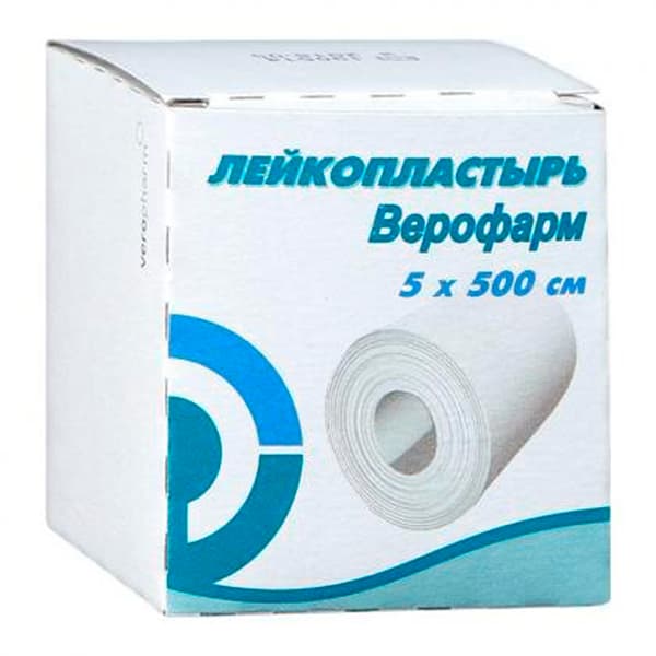 пластырь катушка верофарм 5смx500см уп карт