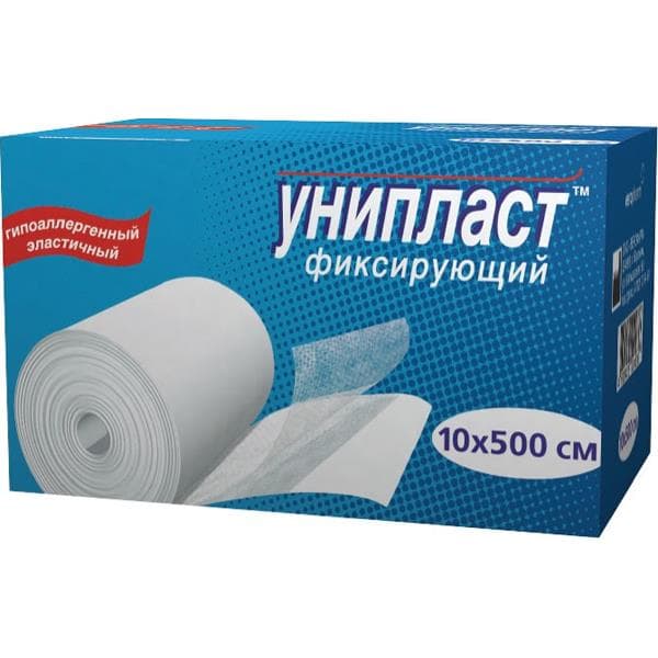пластырь унипласт 10*500 см нетканный