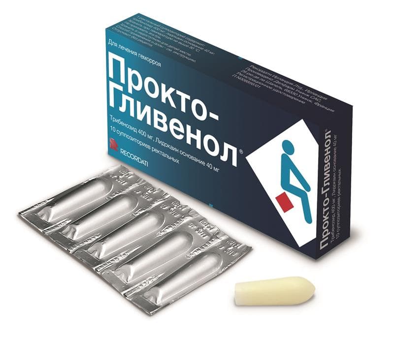 прокто-гливенол суппозитории ректальные 400 мг 10 шт 
